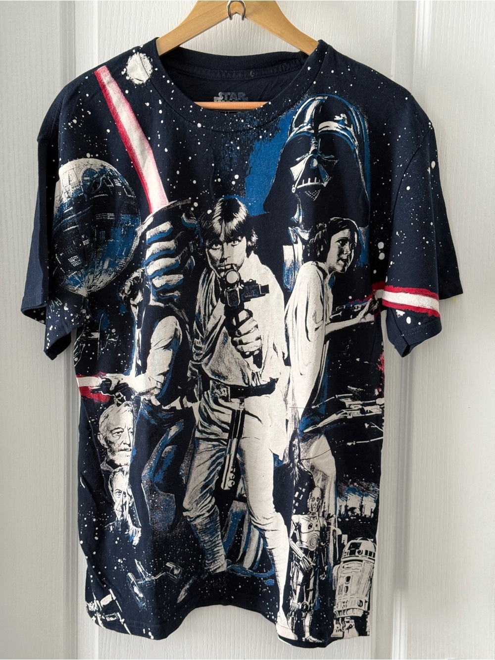 Star Wars Episode IV All-Over Print T-Shirt Vintage Size L